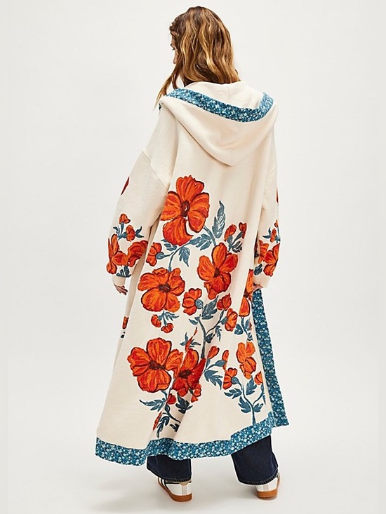 Free People Sweaters - NWT Free People Super Bloom Floral Maxi Cardigan